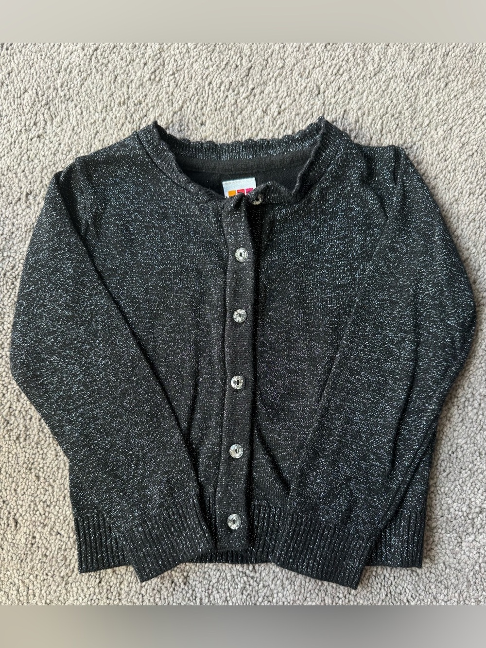 Vintage Healthtex Black Sparkle Button-Up Cardigan